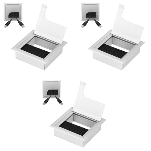 HASTHIP® Desk Hole Cap Square Desk Hole Cover Cable Management Aluminium Office Desk Cable Hole Cap Retrofit Square Desk Hole Cap 80x80mm Desk Cord Cable Hole Cover 3 PCS HASTHIP® Desk Hole Cap Square Desk Hole Cover Cable Management Aluminium Office Desk Cable Hole Cap Retrofit Square Desk Hole Cap 80x80mm Desk Cord Cable Hole Cover 3 PCS